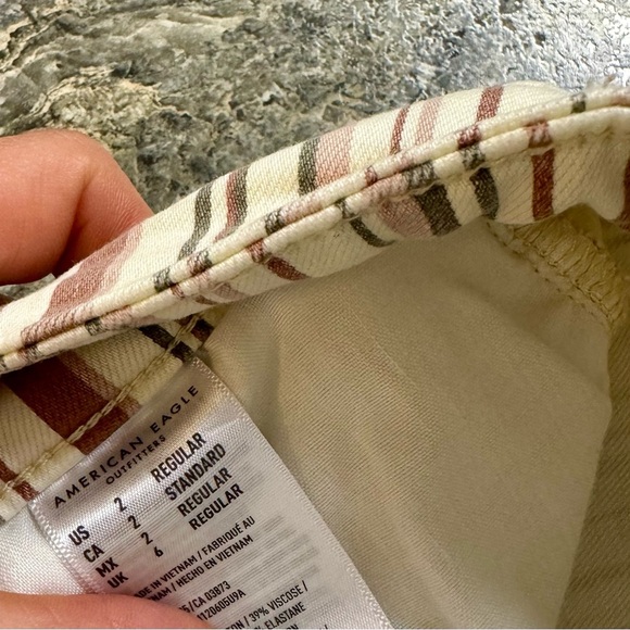 American Eagle Outfitters Striped Jeans - Brown and Cream - Picture 4 of 6